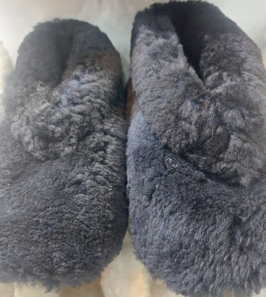 Zapatillas cuero de oveja Negro