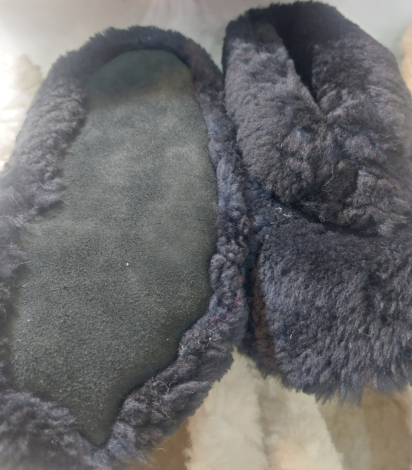 Zapatillas cuero de oveja Negro