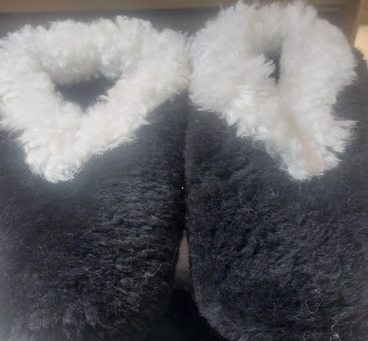 Pantuflas Blanco/Negro